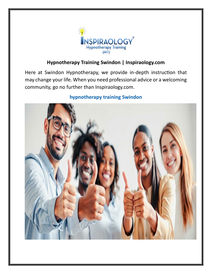 hypnotherapy training swindon inspiraology com