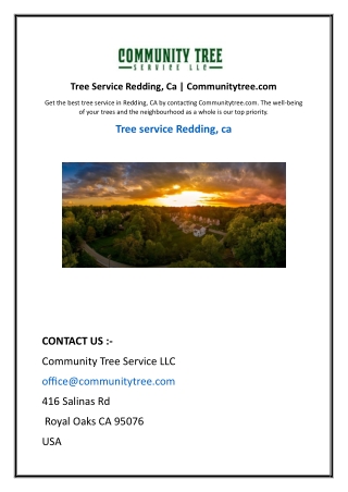 Tree Service Redding, Ca Communitytree.com