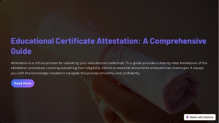 educational certificate attestation