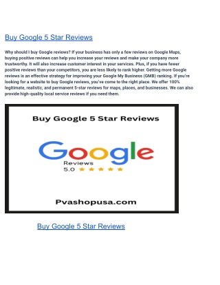 7 Best Sites to Buy Google Reviews (Non-Drop & 5 Star)