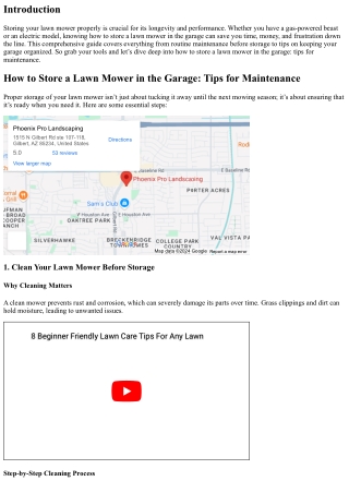 How to Store a Lawn Mower in the Garage: Tips for Maintenance