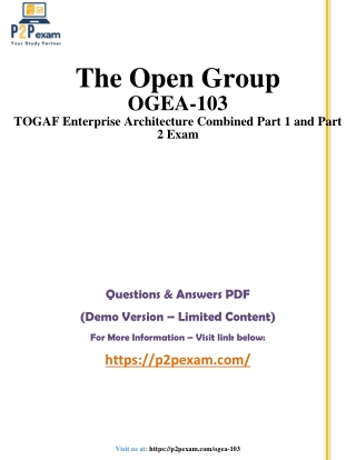 the open group ogea 103 togaf enterprise