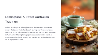 Lamingtons- A Sweet Australian Tradition