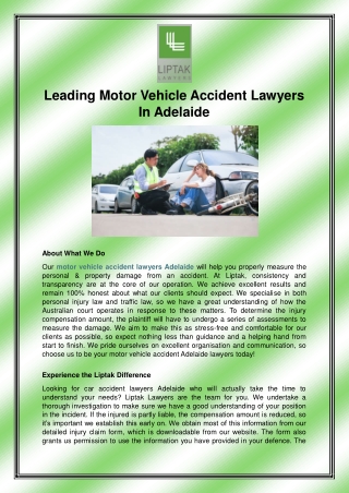 Leading Motor Vehicle Accident Lawyers In Adelaide