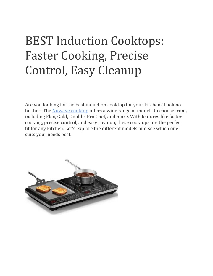 best induction cooktops faster cooking precise