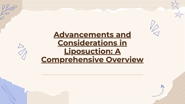 advancements and considerations in liposuction