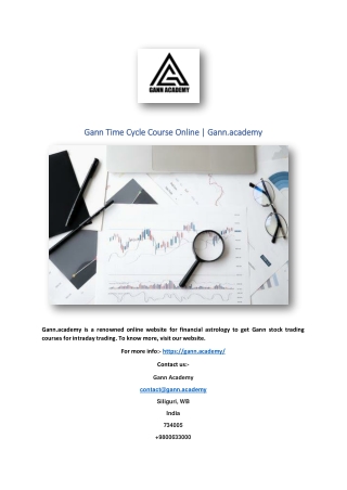 Gann Time Cycle Course Online | Gann.academy