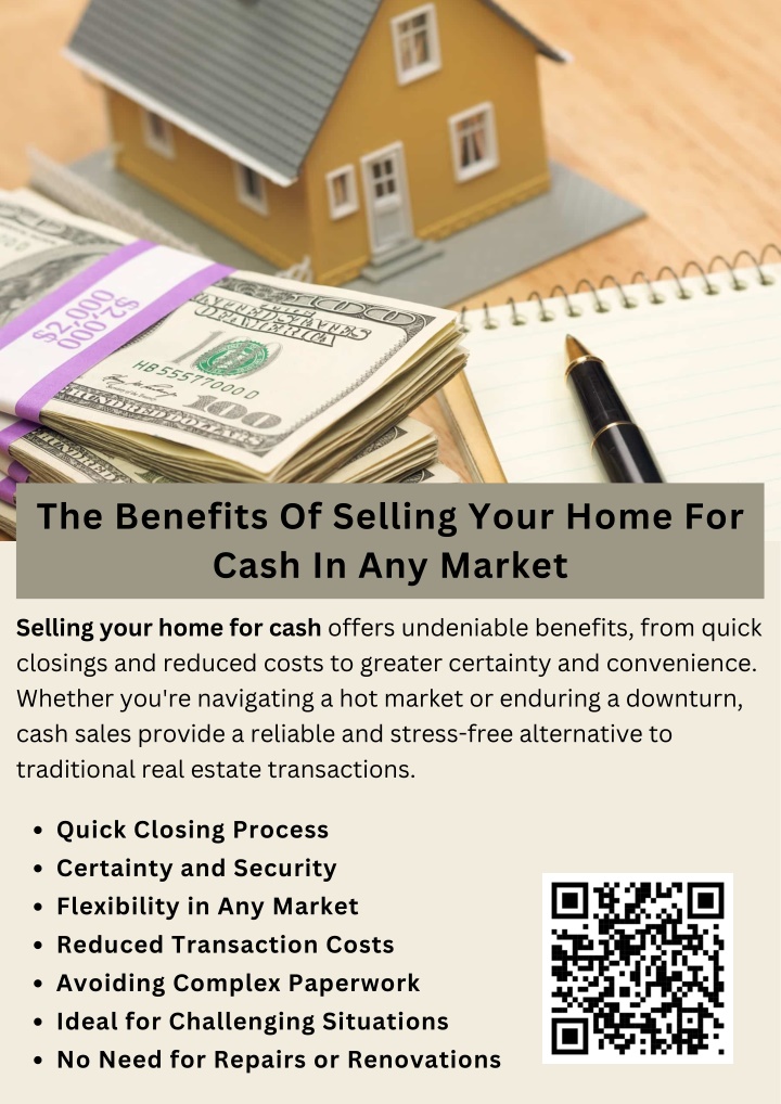 the benefits of selling your home for cash