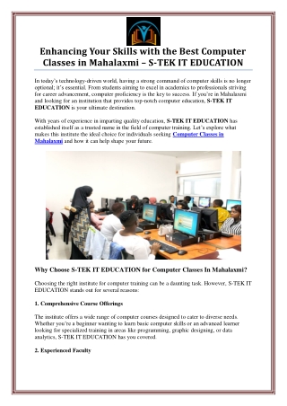 enhancing your skills with the best computer