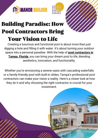 building paradise how pool contractors bring your
