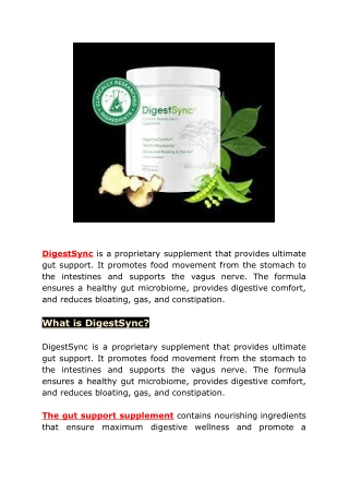 digestsync is a proprietary supplement that