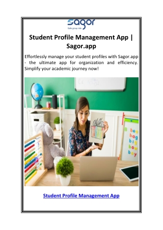 Student Profile Management App  Sagor.app