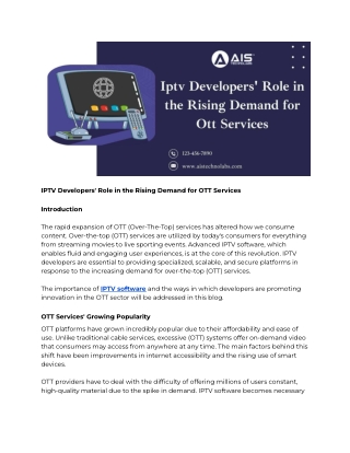 iptv developers role in the rising demand