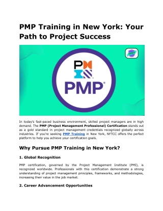pmp training in new york your path to project