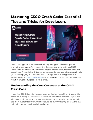 Mastering CSGO Crash Code: Essential Tips and Tricks for Developers