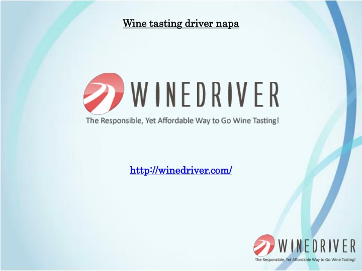 wine tasting driver napa