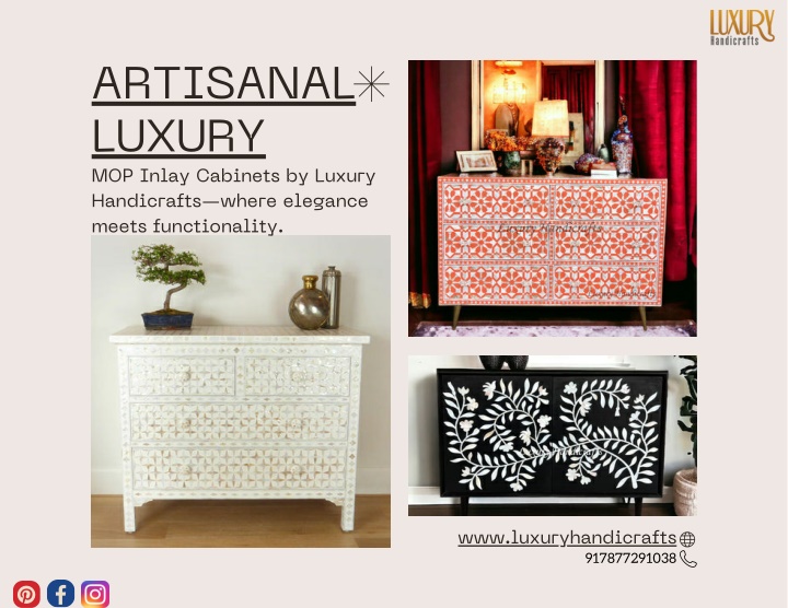 artisanal luxury mop inlay cabinets by luxury