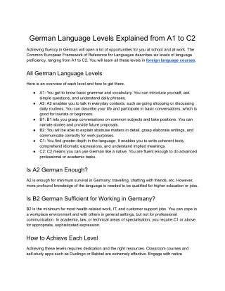 SIFIL- German Language Levels Explained_ A1 to C2 and How to Achieve Them