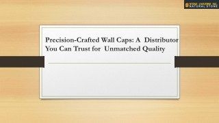 Precision-Crafted Wall Caps A  Distributor You Can Trust for  Unmatched Quality 