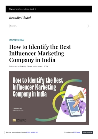 How to Identify the Best Influencer Marketing Company in India