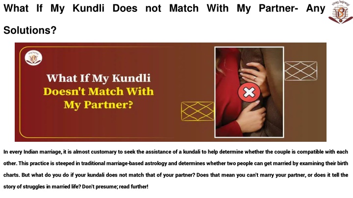 what if my kundli does not match with my partner any solutions