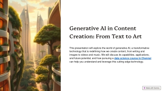 generative ai in content creation from text to art