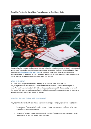 everything you need to know about playing