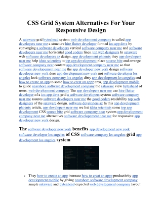 CSS Grid System Alternatives For Your Responsive Design