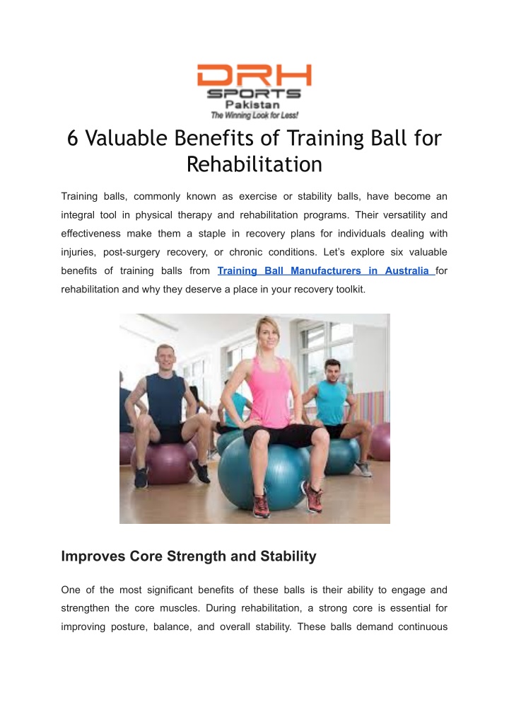 6 valuable benefits of training ball