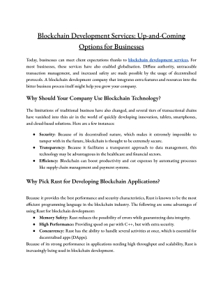 Blockchain Development Services_ Up-and-Coming Options for Businesses