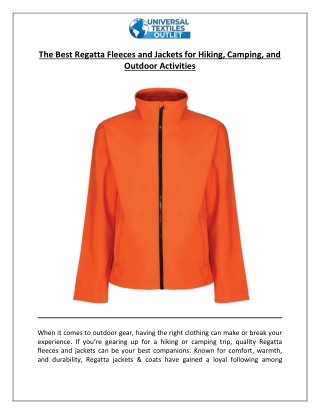 Best Regatta Jackets for Hiking, Camping, Outdoor Activities