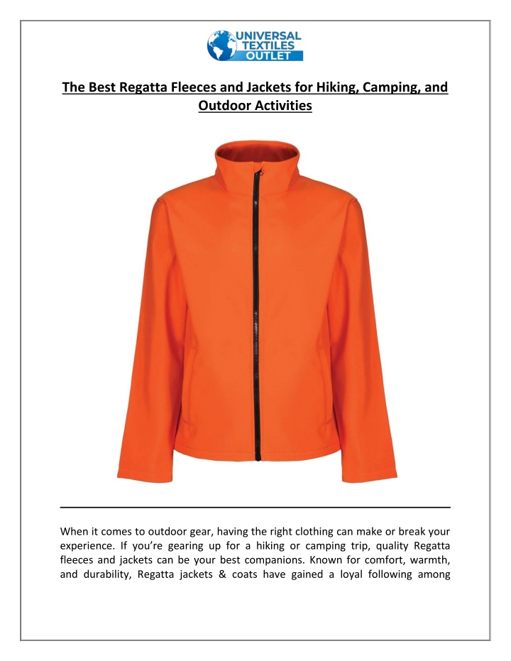 the best regatta fleeces and jackets for hiking