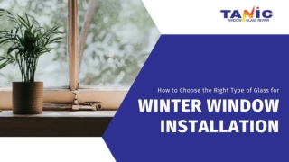 Choosing the Best Glass for Winter Window Installation in Toronto