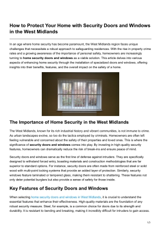 how to protect your home with security doors