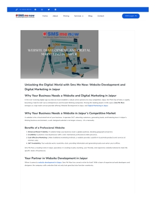 Best Digital Marketing in Jaipur - Smsmenow