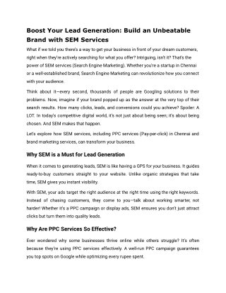 boost your lead generation build an unbeatable