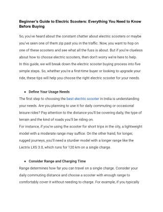 beginner s guide to electric scooters everything