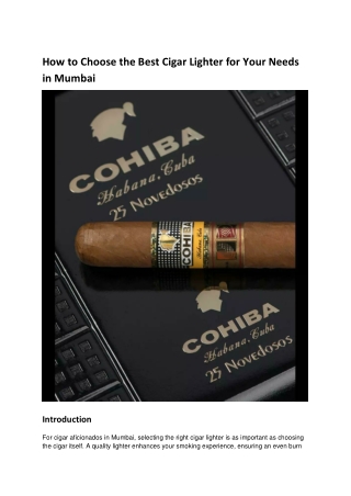 how to choose the best cigar lighter for your