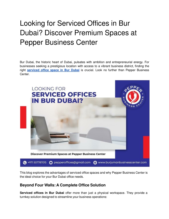 looking for serviced offices in bur dubai discover premium spaces at pepper business center