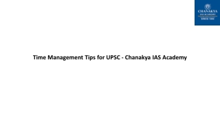 time management tips for upsc chanakya ias academy