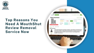 Top Reasons You Need A MouthShut Review Removal Service Now