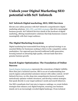 unlock your digital marketing seo potential with
