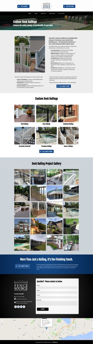 Custom Deck Railings | FenceSource Barrie