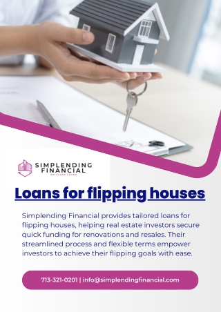 Loans for Flipping Houses Made Simple with Simplending Financial