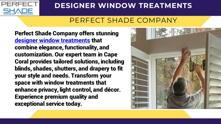 designer window treatments perfect shade company