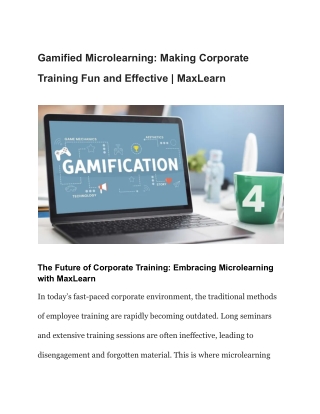 gamified microlearning making corporate