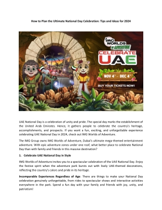 How to Plan the Ultimate National Day Celebration Tips and Ideas for 2024