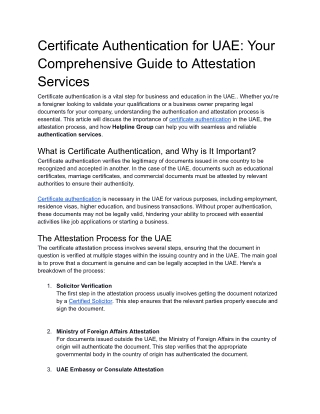PDF_ Certificate Authentication for UAE_ Your Comprehensive Guide to Attestation Services