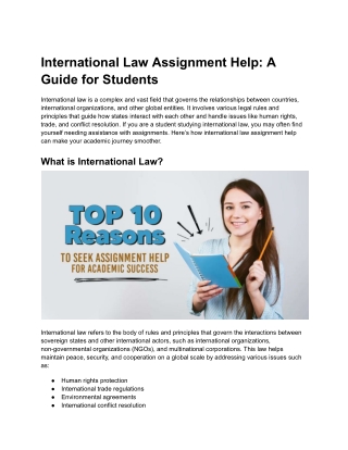 international law assignment help a guide