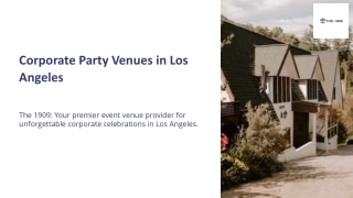 Corporate Party Venues in Los Angeles for Your Office Event